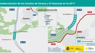 Así se va a mejorar la seguridad en los túneles de Xeresa el Mascarat en la AP-7