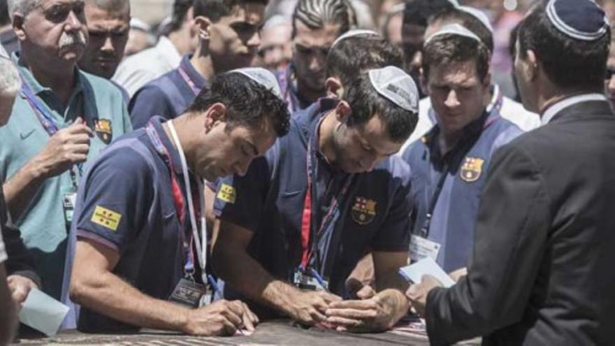 El Barça visita el Muro de las Lamentaciones en Jerusalén
