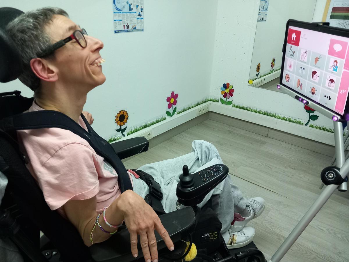 Una usuaria de Aspace en una de las actividades de lectura