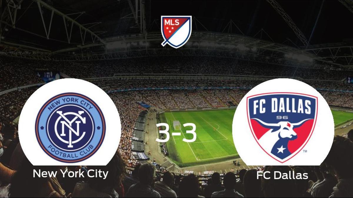 Reparto de puntos entre el New York City y el FC Dallas (3-3)