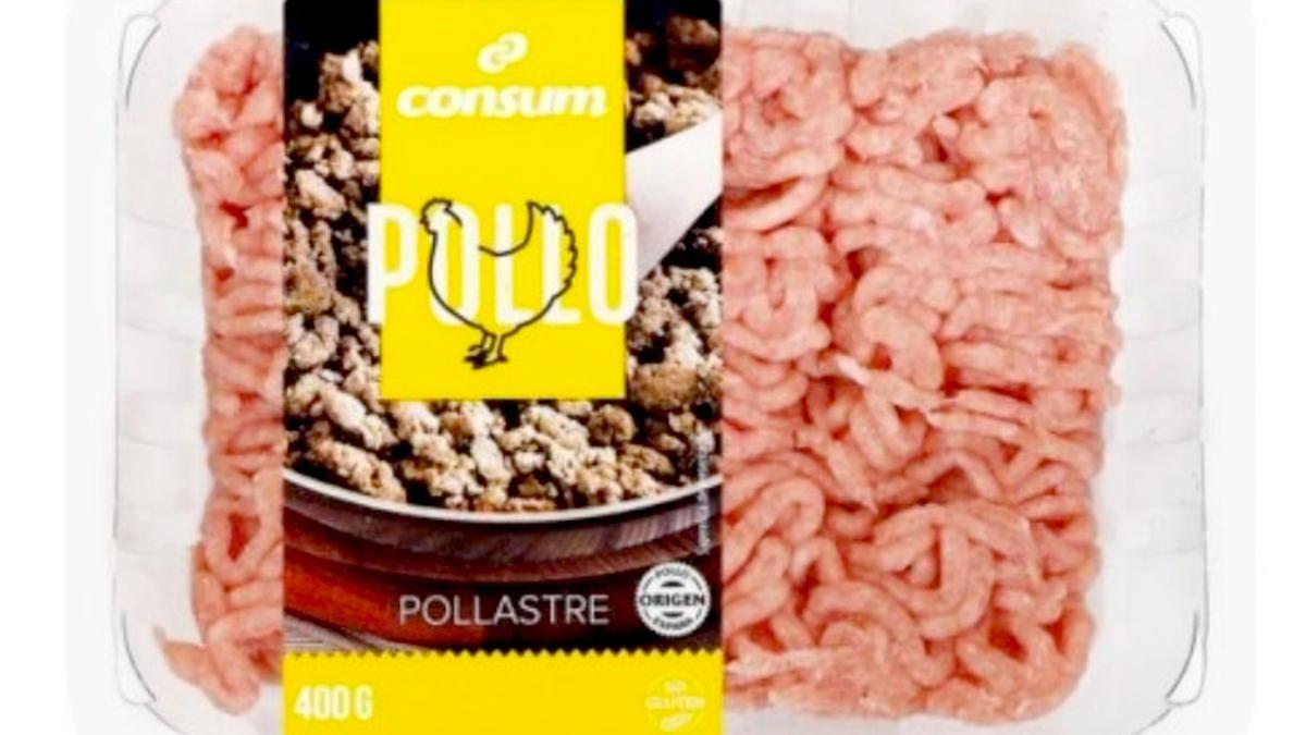 El producto de preparado de carne de pollo para hamburguesas retirado por Consum.