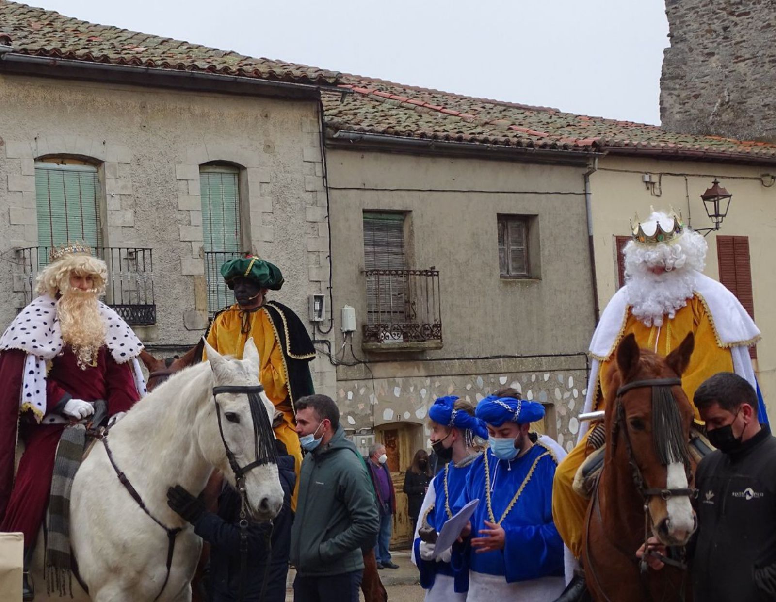 Los Reyes Magos, ayer en Alcañices. |  Ch. S. 