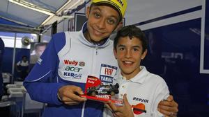 5 de junio de 2008: el día que Marc Márquez, con 15 años, conoció a Valentino Rossi, con 29, en Montmeló