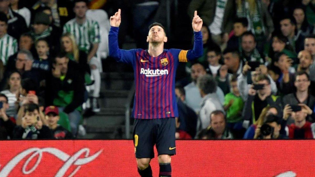 Messi lo celebró en tres ocasiones en el Villamarín