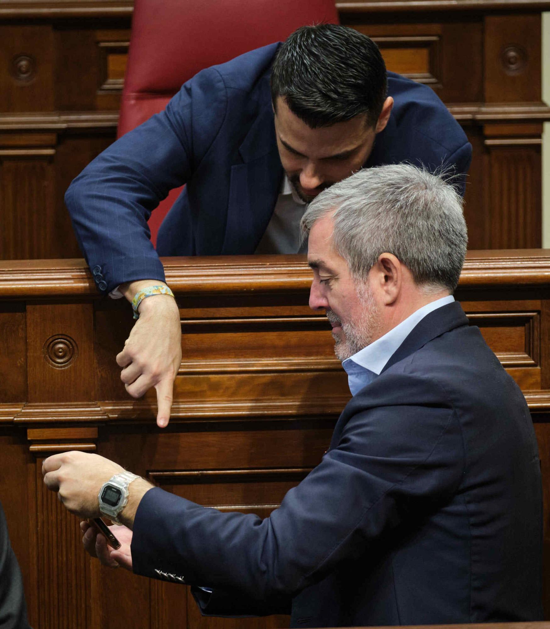 Sesión plenaria del Parlamento de Canarias.