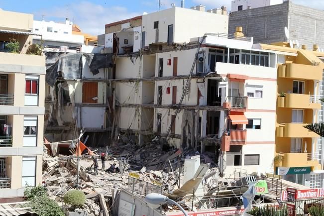 Derrumbe de un edificio de viviendas en Los Cristianos