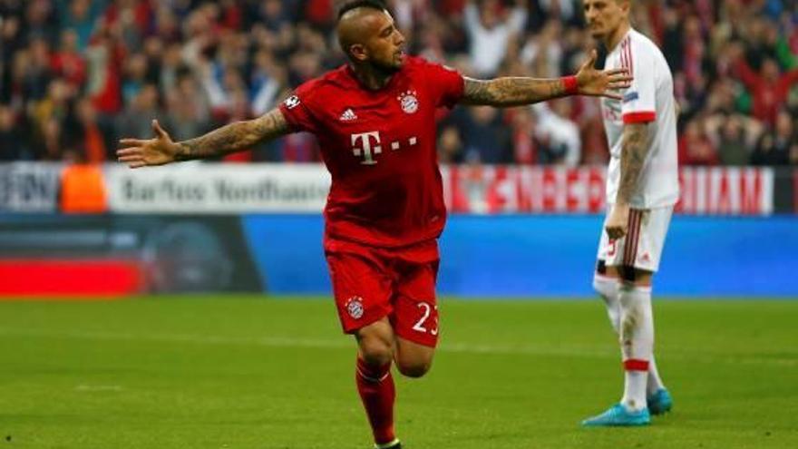 Arturo Vidal celebra un gol amb la samarreta del Bayern de Munic, ara fa dos cursos.