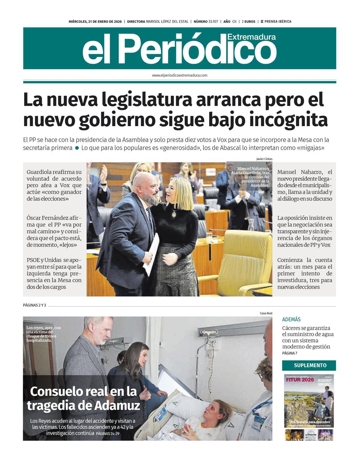 Consulta la portada correspondiente al día 21 de enero de 2026