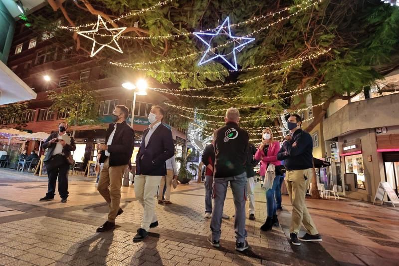 Prueba de la iluminación de Navidad de Santa Cruz