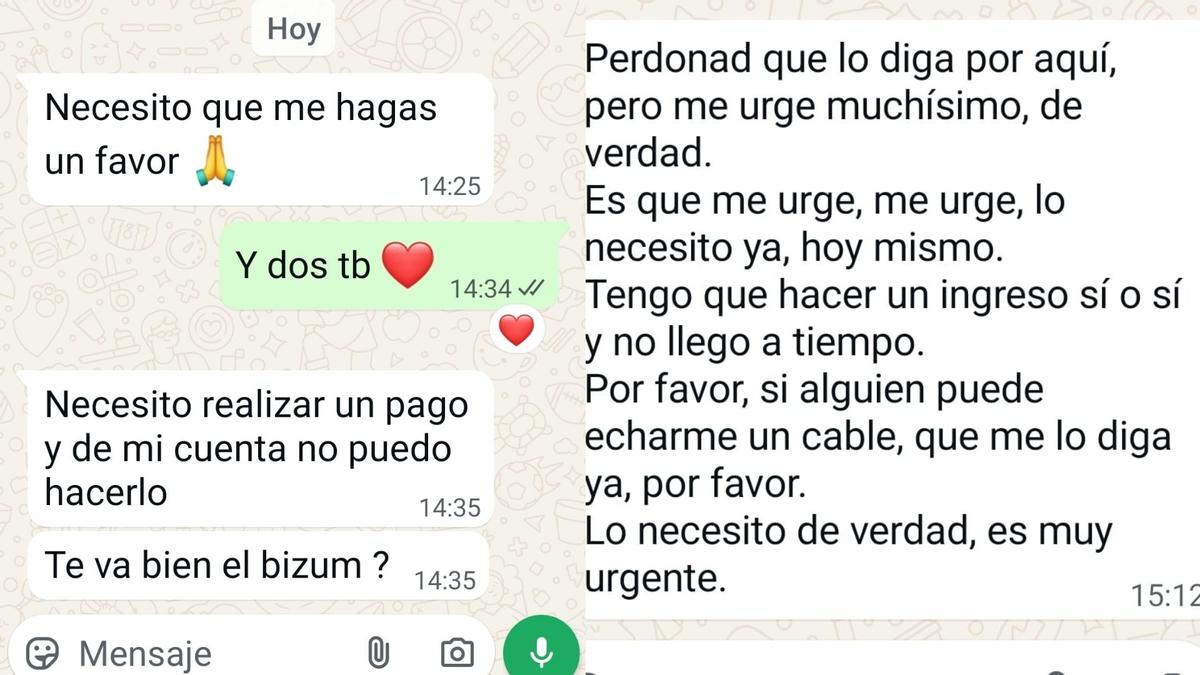 Algunos de los mensajes enviados por los hackeadores