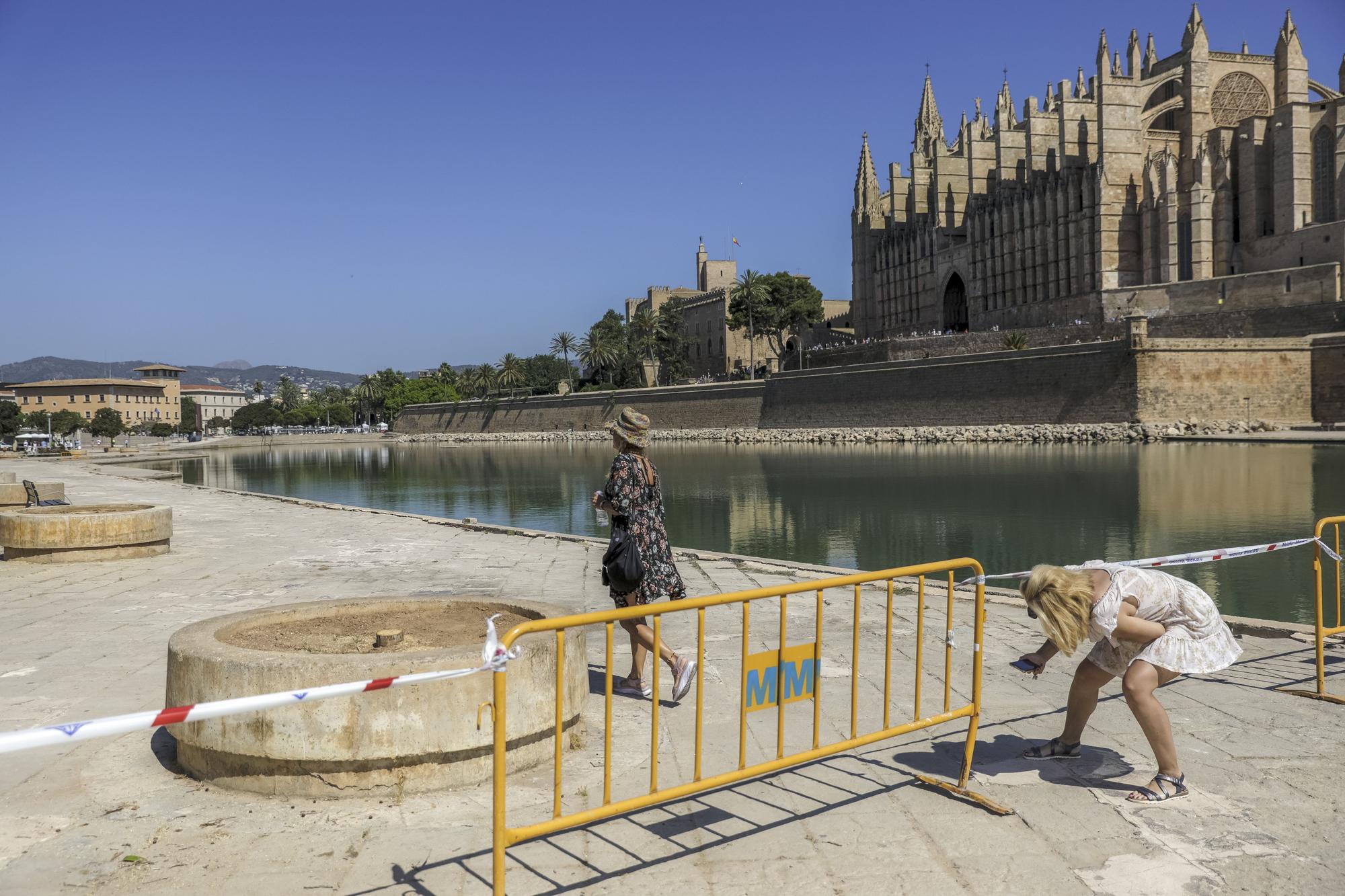 Iniciada la restauración del Parc de la Mar con el cerramiento de la zona de obras