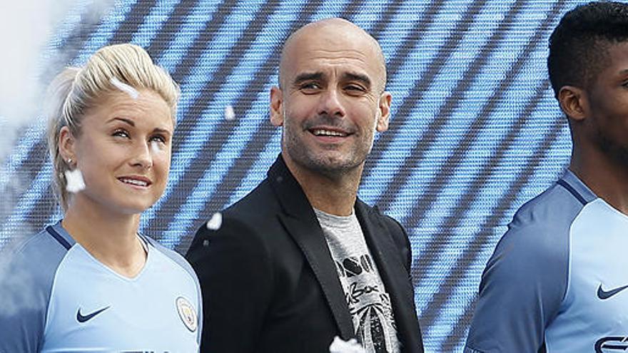 Pep Guardiola, durante su presentación.