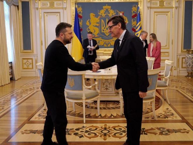 Salvador Illa se reúnen con Zelenski y le traslada el "apoyo incondicional" de Catalunya a Ucrania