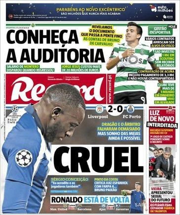 Portada RECORD miércoles 10 de abril 2019