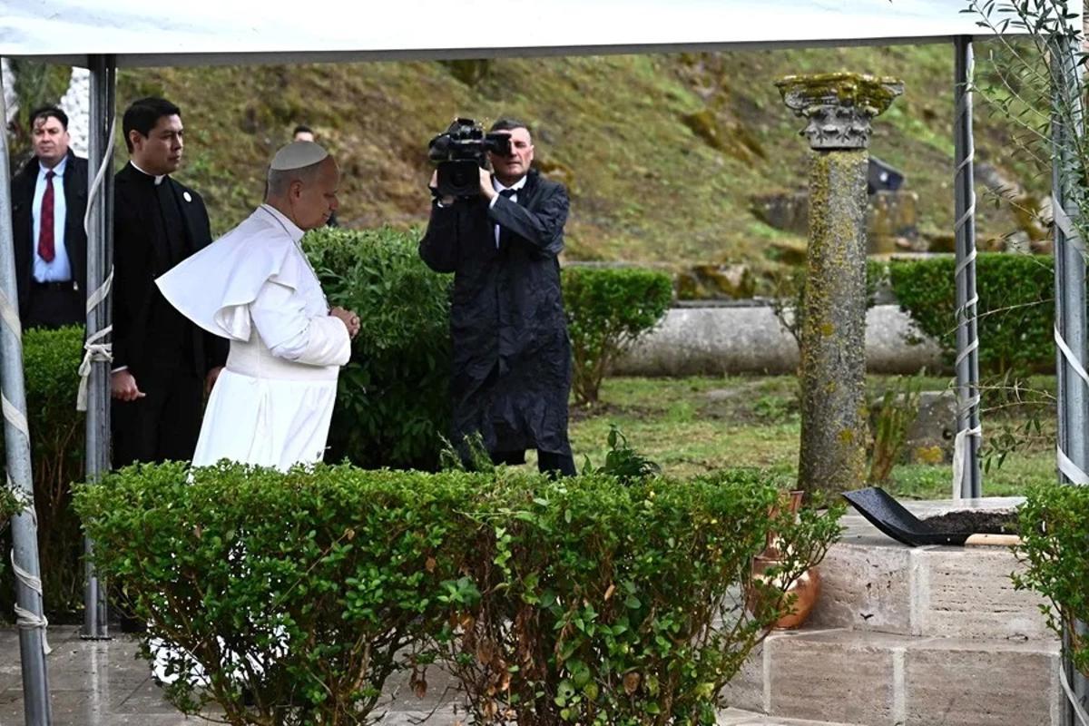 El Papa León XIV durante su visita a Argelia.