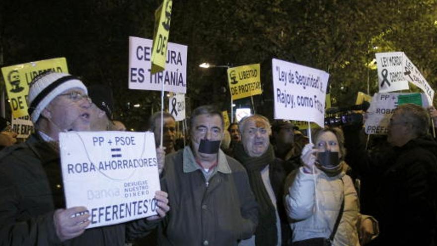Imagen de la manifestación contra la Ley de Seguridad Ciudadana.