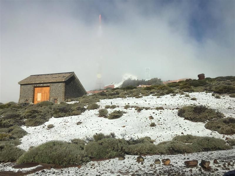 Nieve en el Teide, marzo 2017