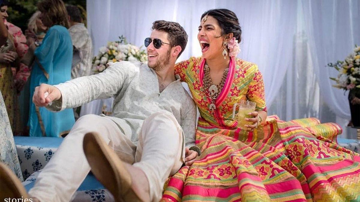 Priyanka Chopra y Nick Jonas, en una de las ceremonias previas a la boda
