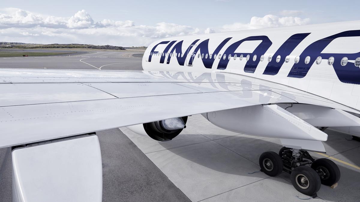 Un avión de la compañía aérea Finnair.