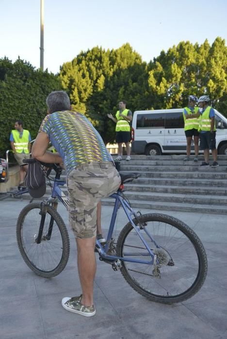 Ruta de bicicletas a la luz de la luna de Murcia