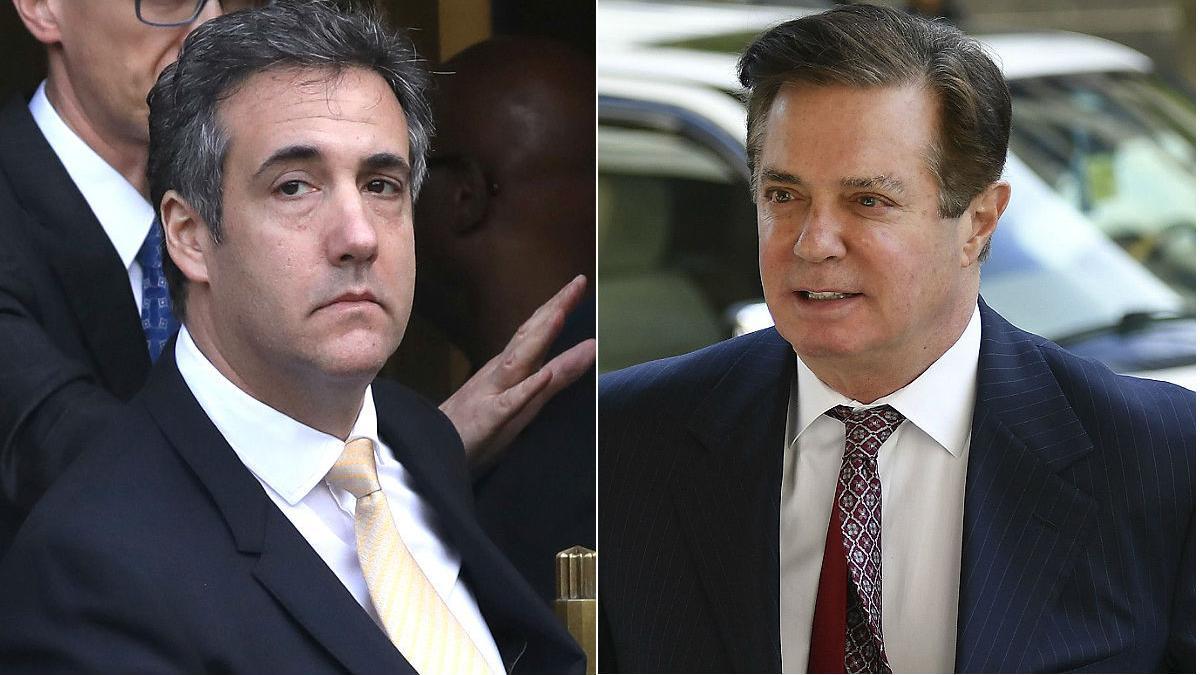 A la izquierda, Michael Cohen, exabogado del presidente de EEUU. A la derecha, el exjefe de campaña de Trump, Paul Manafort.