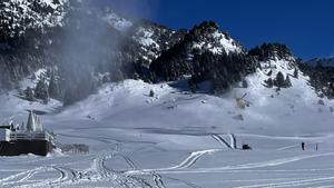 El lugar en el que se ha producido la avalancha, en Baqueira, que ha sepultado a dos personas.