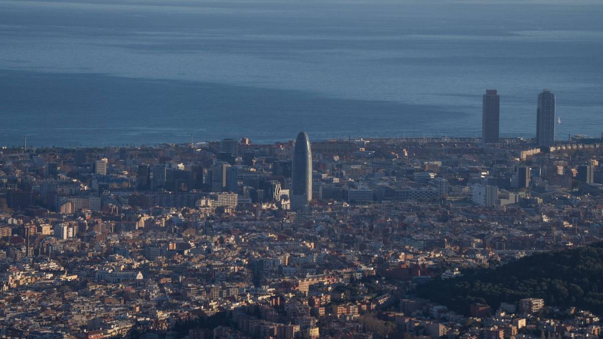 Vista aérea de la ciudad de Barcelona