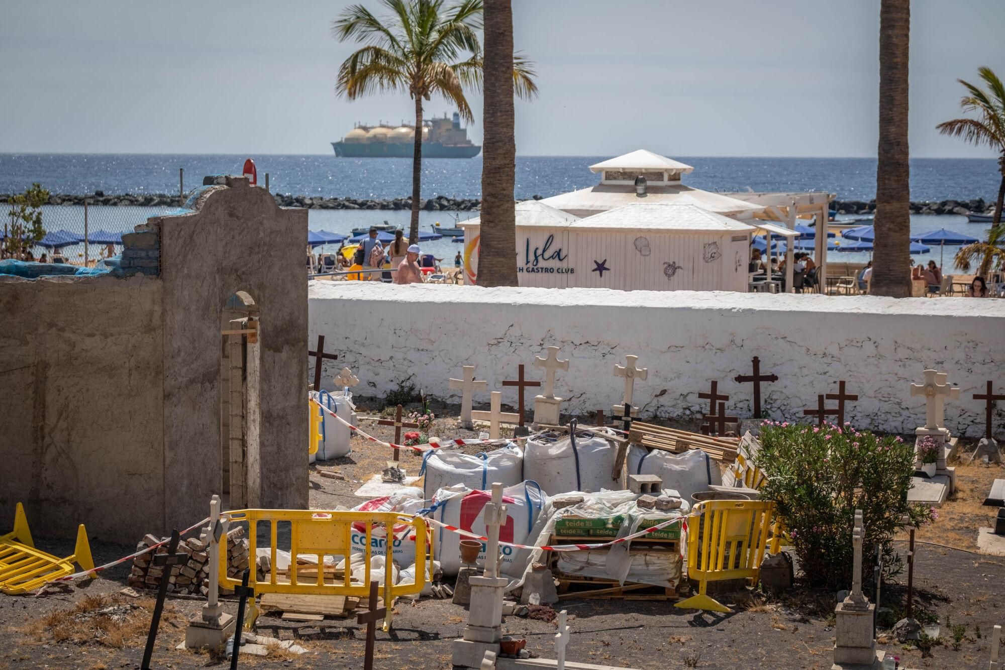 Obras en el cementerio de San Andrés, en Santa Cruz de Tenerife