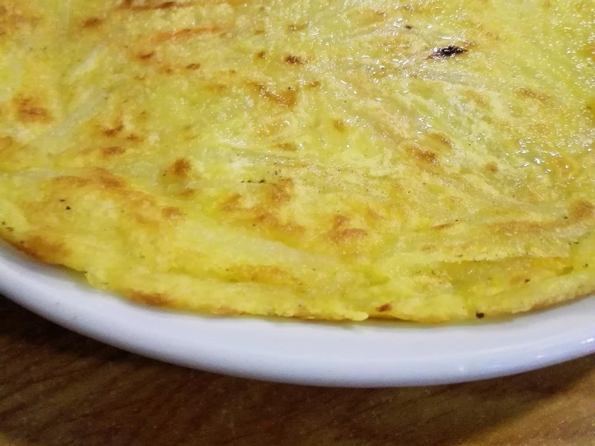 La tortilla del restaurante coreano Yalujiang.