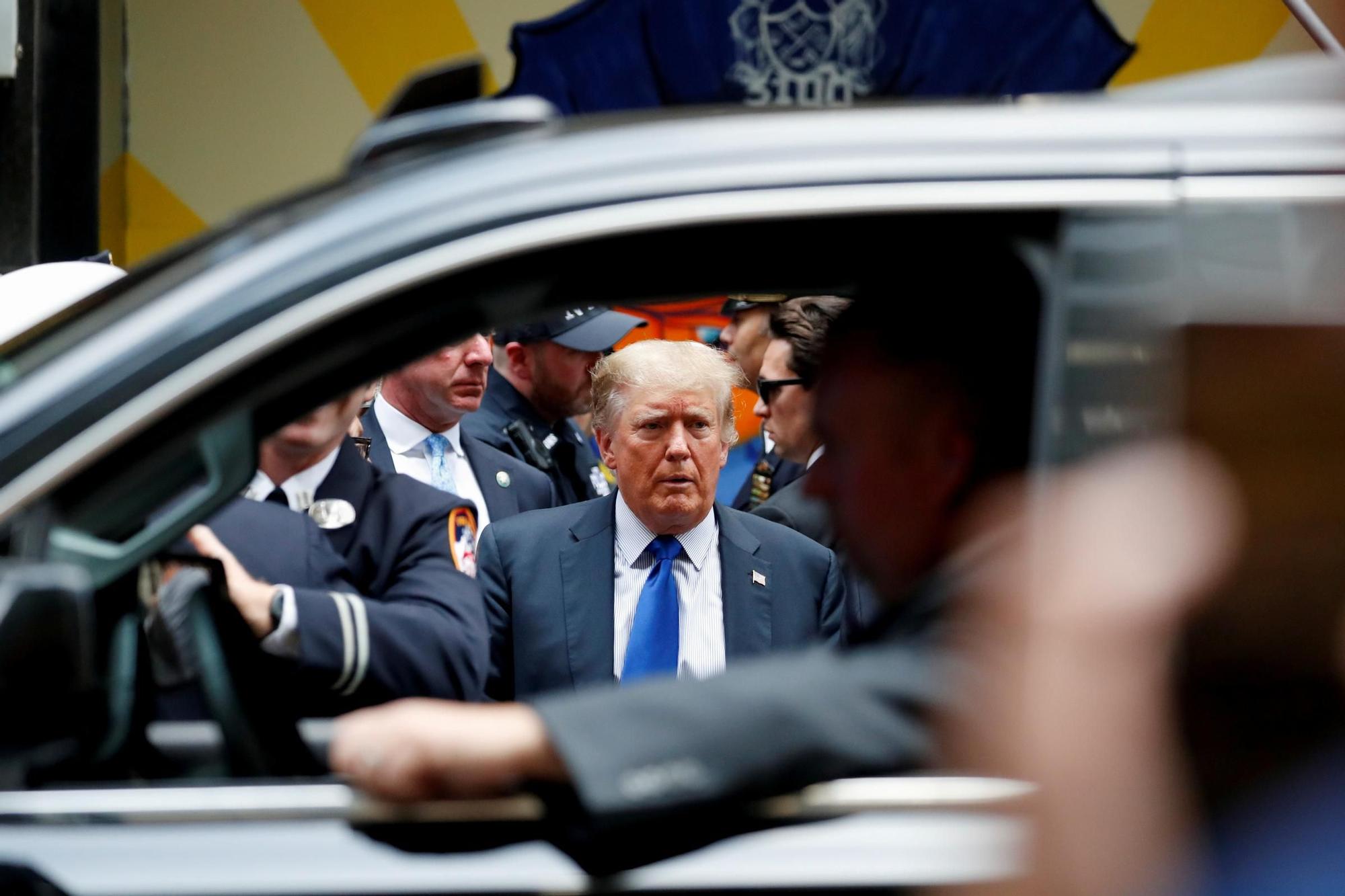 Donald Trump, durante el aniversario del 11-S