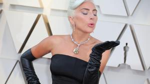 La actriz y cantante Lady Gaga, en la alfombra roja de los Premios Oscar de 2019, cuando ganó el premio a la mejor canción original por ’Shallow’ de la película ’Ha nacido una estrella’.