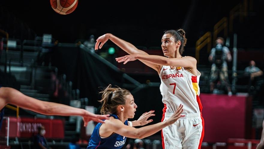 Torrens en el partido de los JJOO España - Serbia.