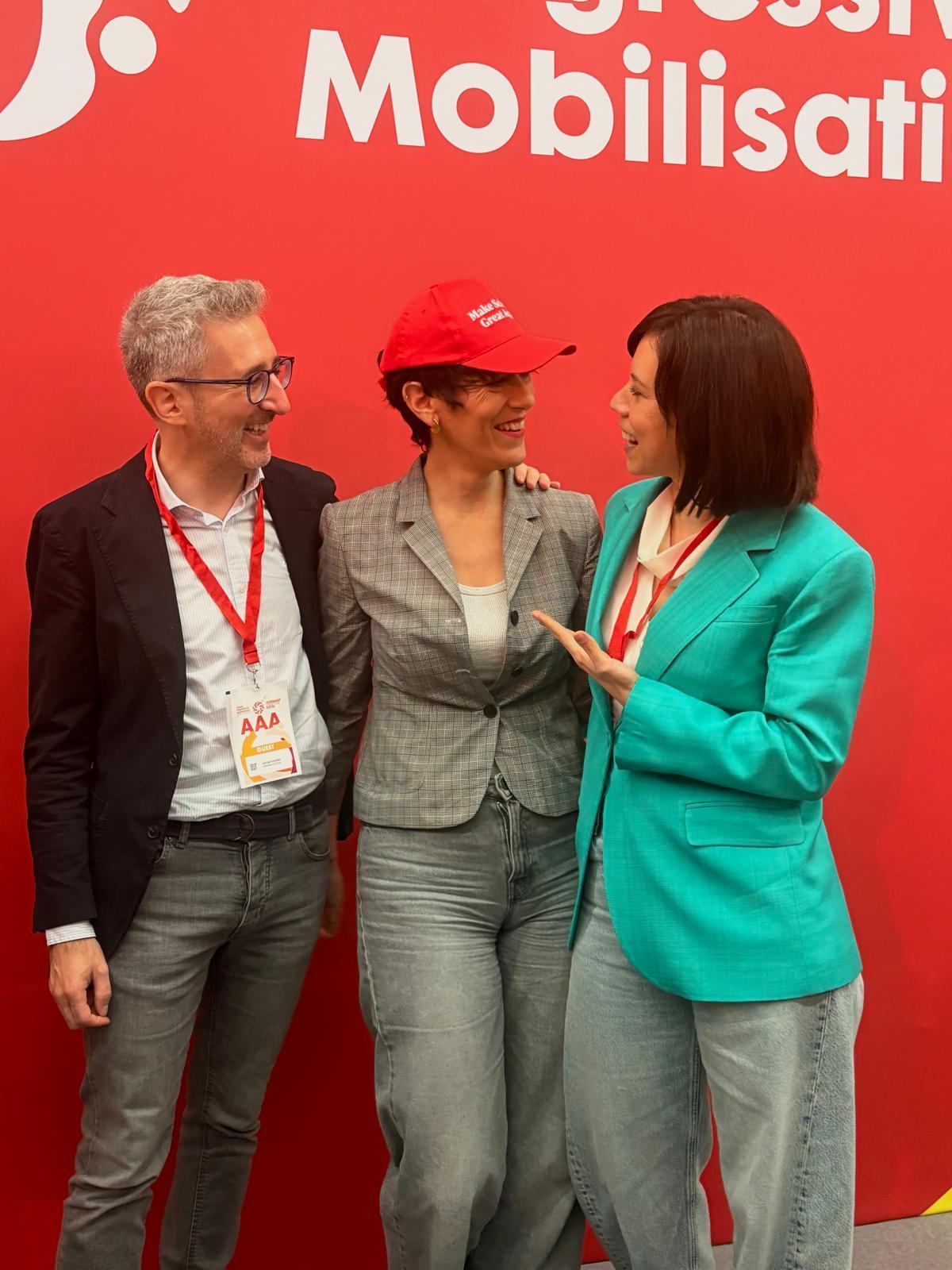 Arcadi España, Elma Saiz y Diana Morant esta mañana.