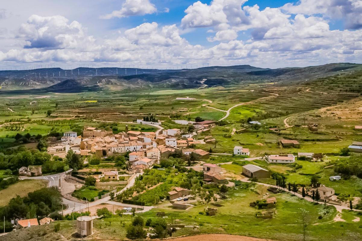 Vista panorámica de Grisel (Zaragoza)