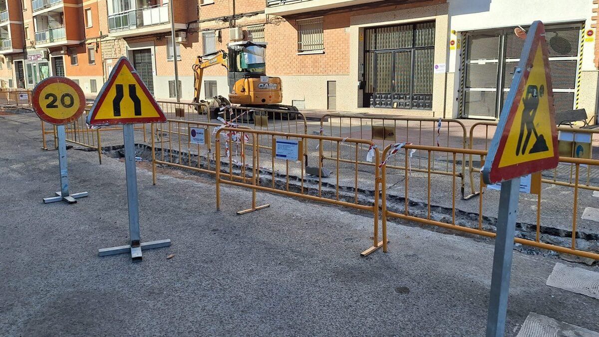 Obras de pavimentación en el entorno de Lope de Vega