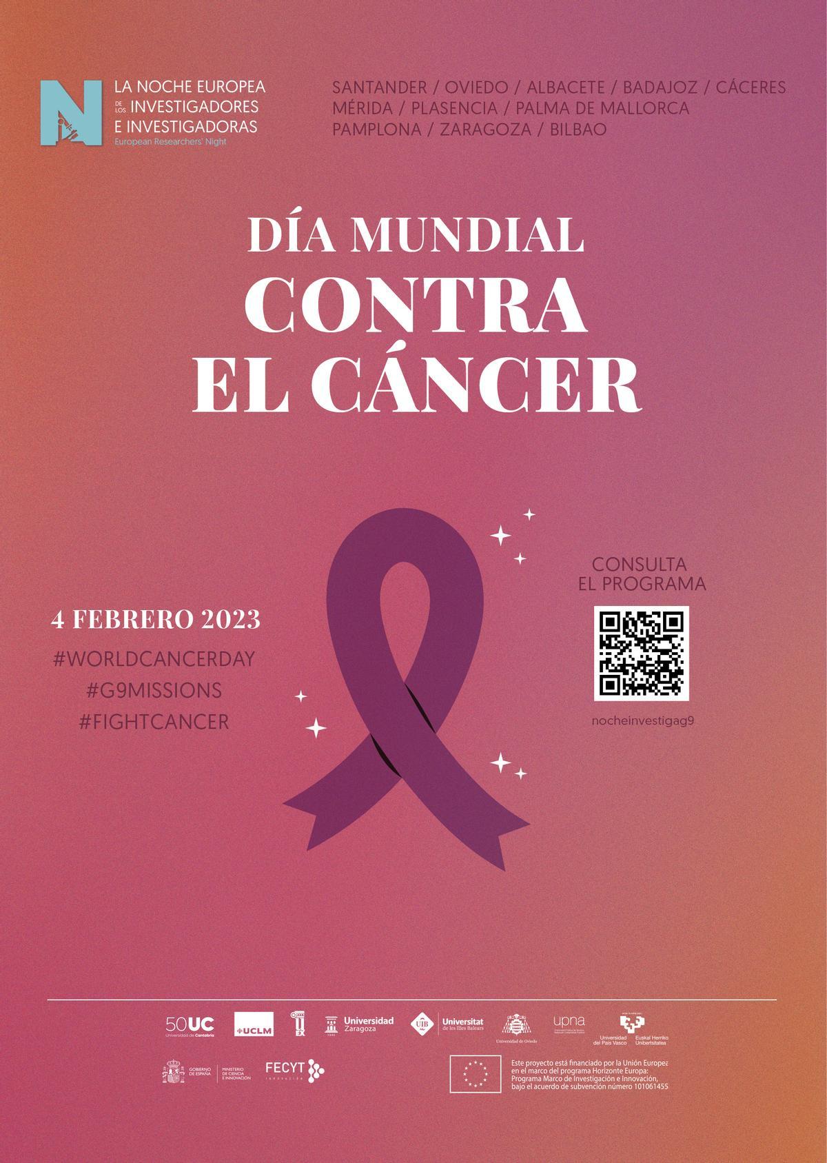 Cartel del Día Mundial contra el cáncer.