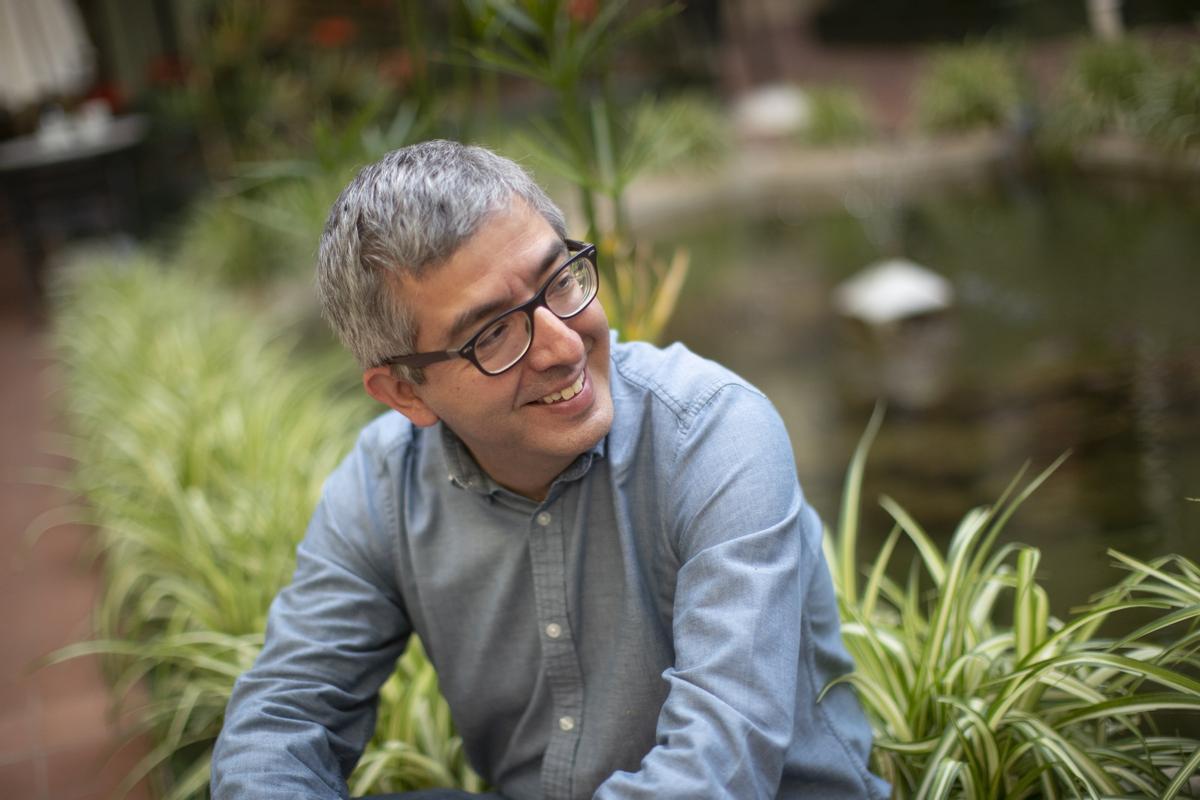 Jordi Amat, este viernes en el jardín del Ateneu Barcelonés.