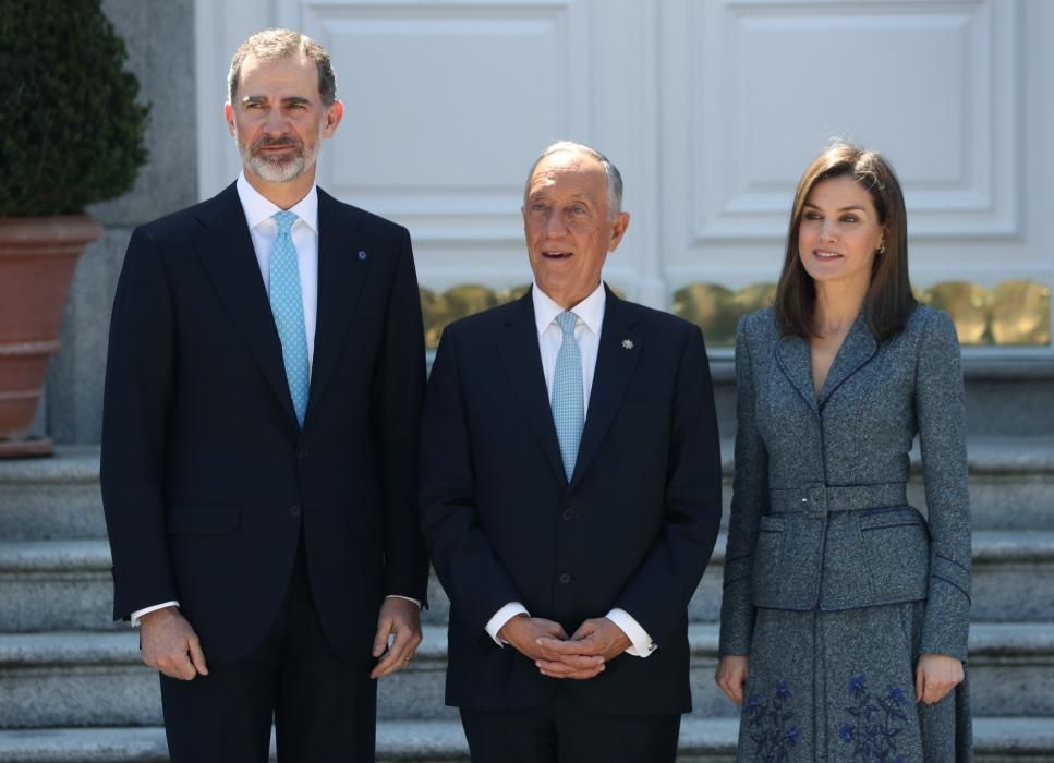 Felipe VI y la Reina Letizia reciben al presidente de Portugal