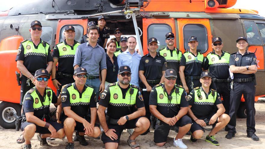 Los diferemntes cuerpos de seguridad participantes en el simulacro del pasado agosto.