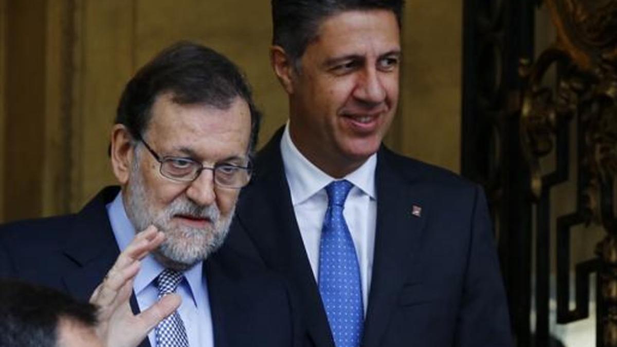 Rajoy y García Albiol, ayer, durante un encuentro en Madrid.