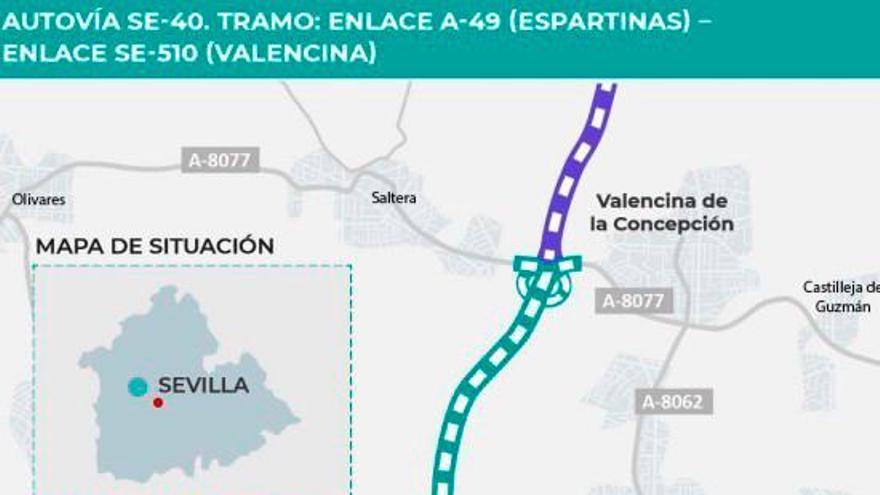 El Gobierno aprueba el trazado de la SE-40 entre Espartinas y Valencina
