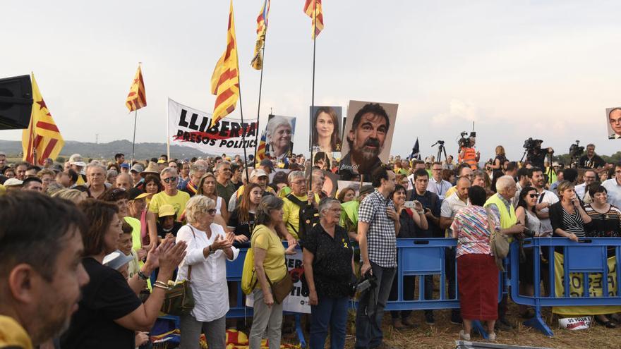 Concentració a l&#039;entorn de Lledoners, dimecres passat.