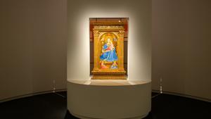 La obra de Fra Angelico restaurada, en la instalación que la exhibirá en el Thyssen hasta diciembre de 2023. 