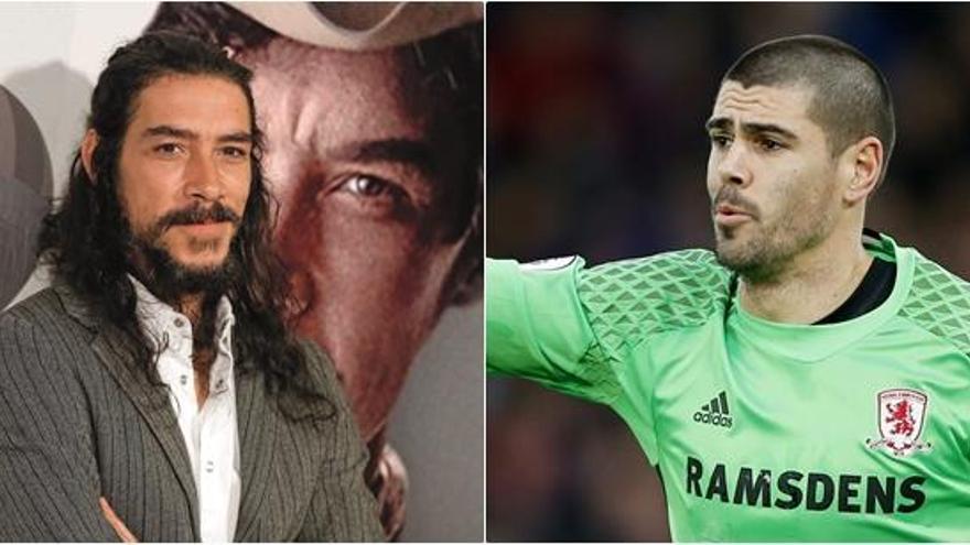 El actor Óscar Jaenada y el futbolista Víctor Valdés