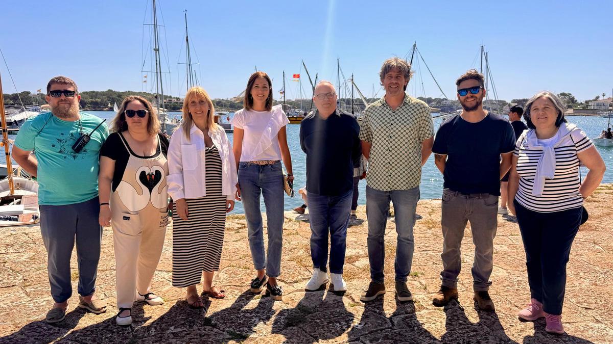 Autoridades y organizadores, este sábado en Portocolom.