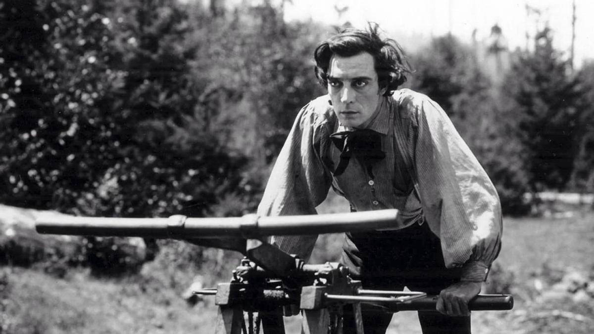 Fotograma de 'El maquinista de La General', de Buster Keaton y Clyde Bruckman.