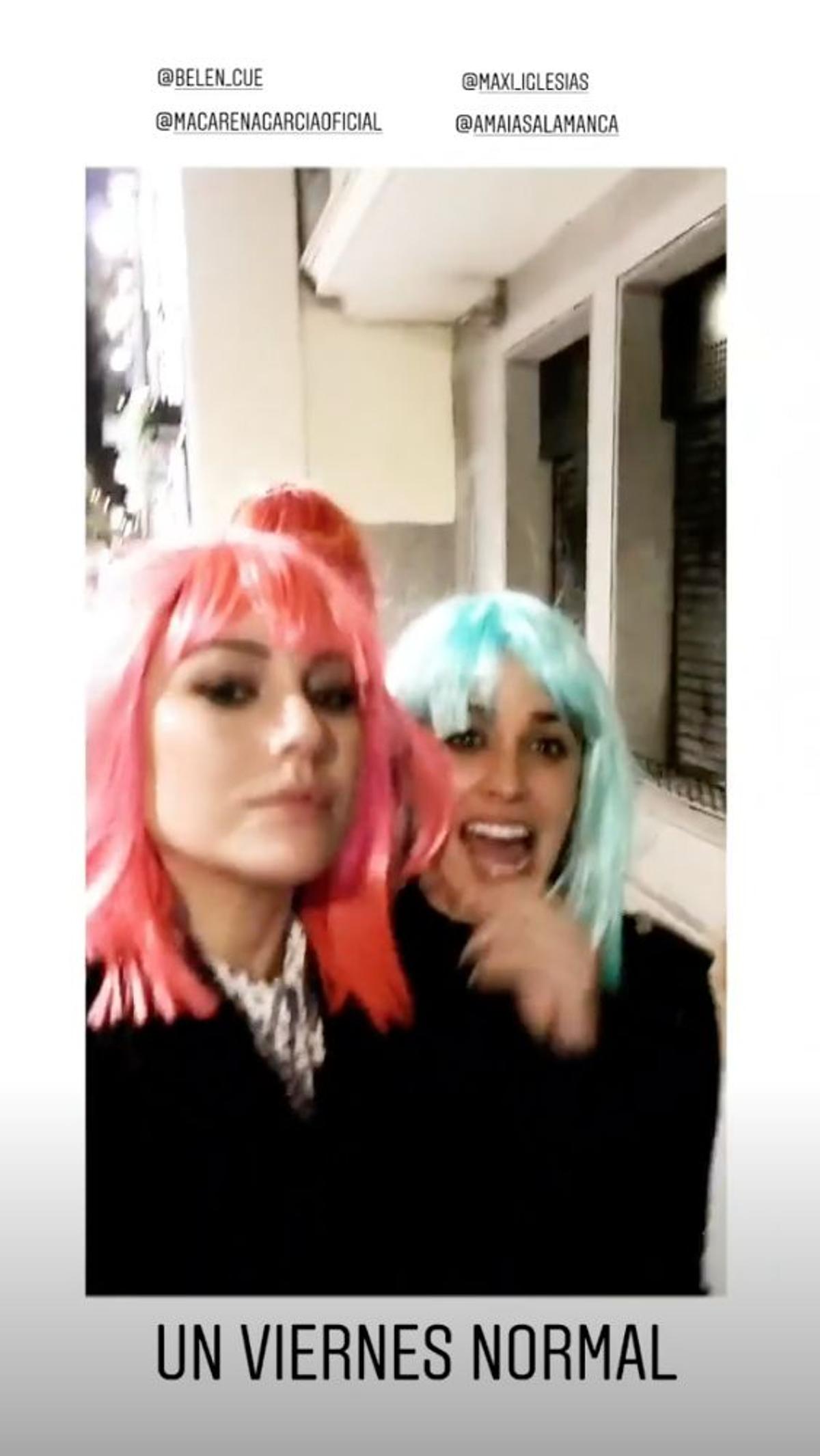 Blanca Suárez y Macarena García con pelucas