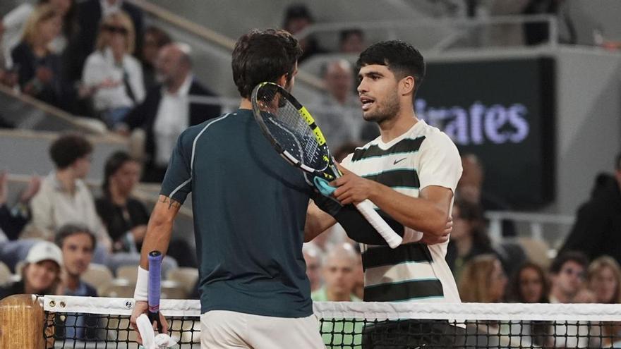 Roland Garros: Lorenzo Musetti - Carlos Alcaraz, en imágenes