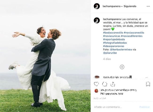 Vestido de novia de estilo clásico de Castellar Granados con Converse