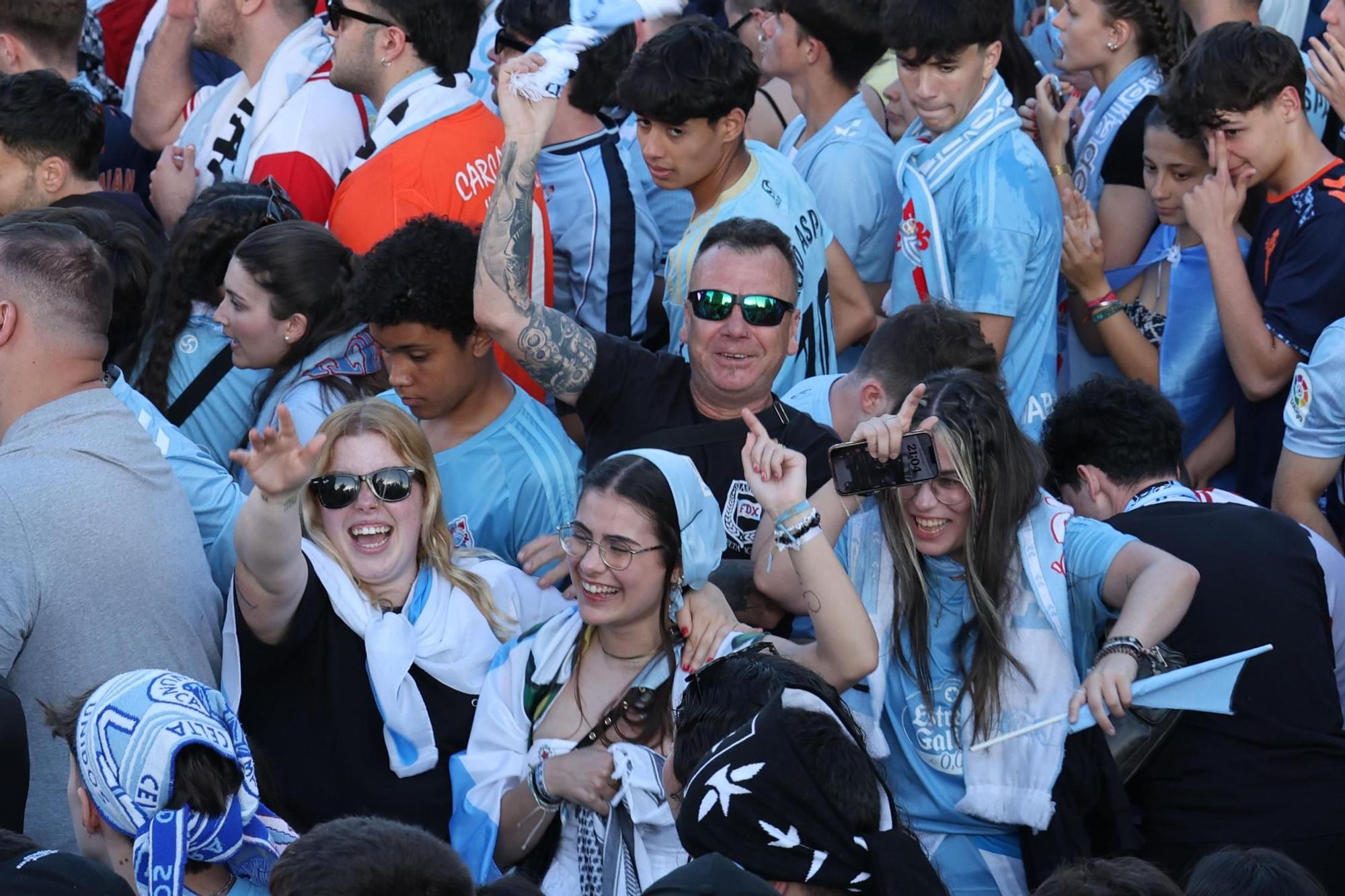 El Celta celebra por todo lo alto su llegada a Europa